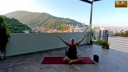 Yoga, Rooftop, Vallarta Breeze Yoga, Puerto Vallarta Mexico.